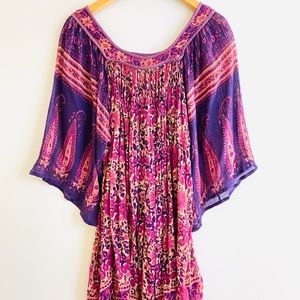 Vintage Indian Gauze Boho Mini Dress
